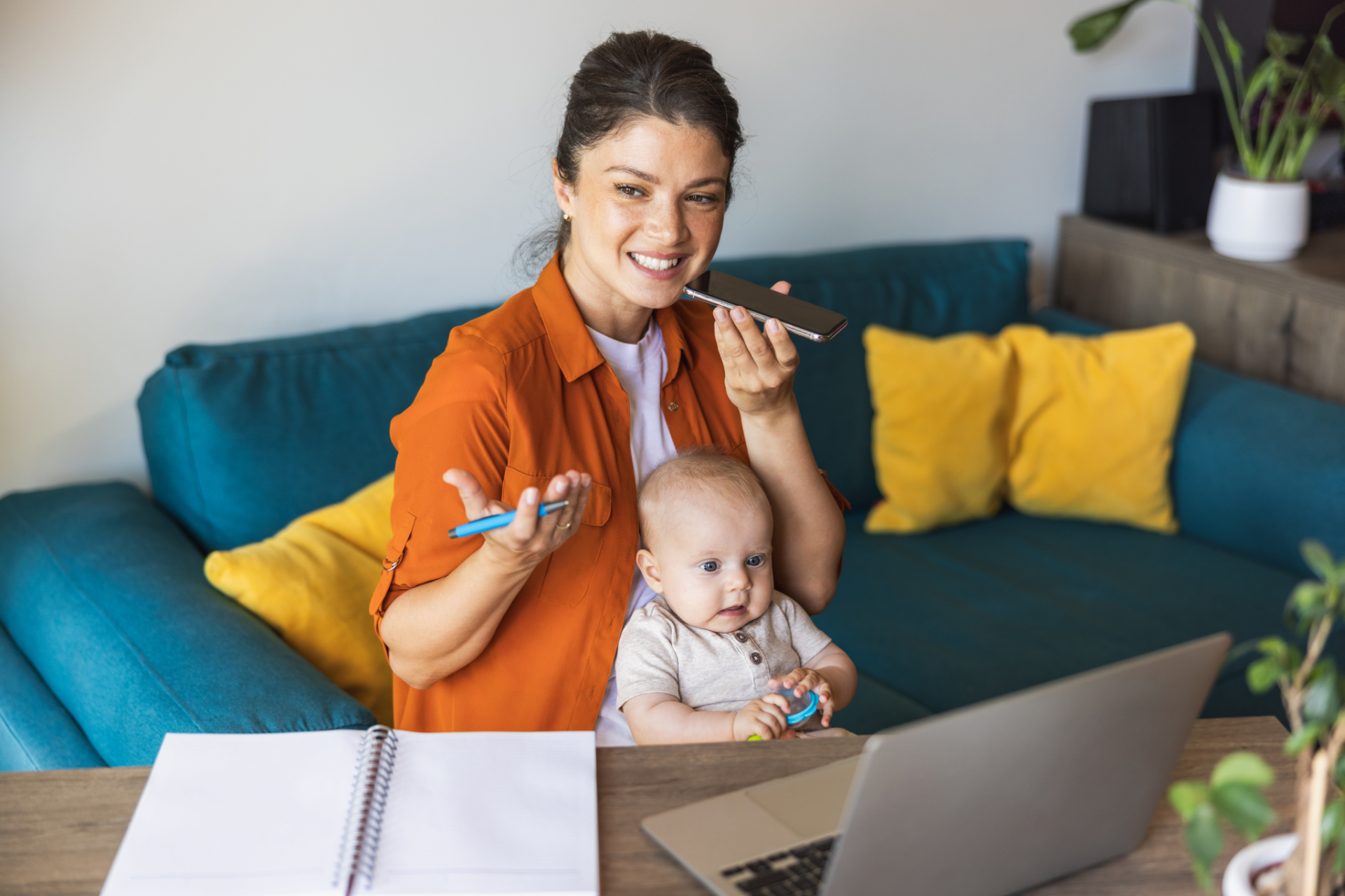 Getting It Done While Caring For Her Little One